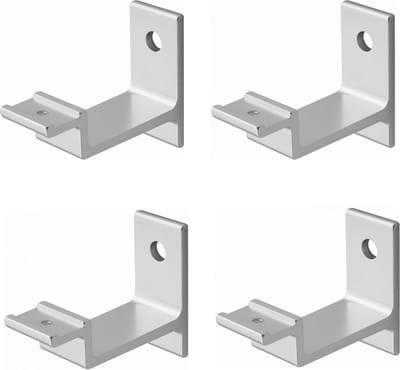Hermeta leuninghouder - 3541-01 - Aluminium - Keilbout bevestiging - Vlak zadel - 4 stuks