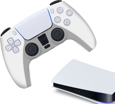 Gadgetpoint - Hoesjes & Skins voor PS5, PlayStation 5 - Performance Gaming Case - Soft Grip Covers - Anti-Slip Controller Accessoires - Grip Wit