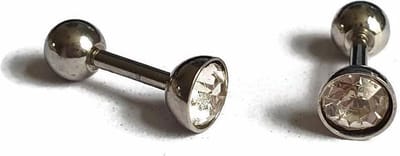 Aramat Jewels | Piercings | Transparante Steentje Helix & Tragus Oorpiercing | | | |4,5mm | Staal | Volwassenen | Verkleurd niet