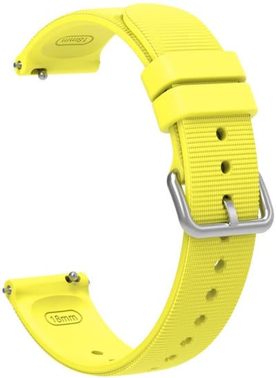 Siliconen bandje - geschikt voor Garmin Venu 2s / 3s / 4 (41mm) / Vivoactive 4s / Forerunner 255s / 265s - Huawei Watch GT 5 Pro - 42mm / GT 6 / GT 5 / GT 4 - 41mm - textuur - geel