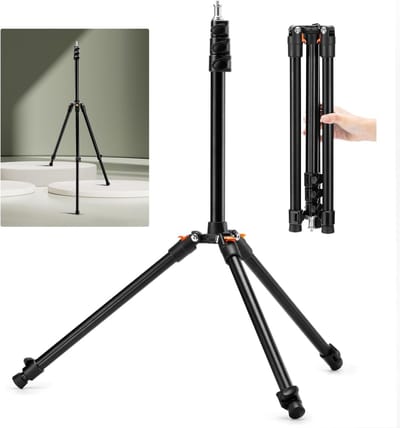 Famanu – 200 cm fotografie lichtstatief, omkeerbaar aluminium lampstatief snel verstelbaar, omkeerbaar mobiele telefoon statief met 1/4 inch schroef & statieftas voor stroboscoopcamera softbox, 11