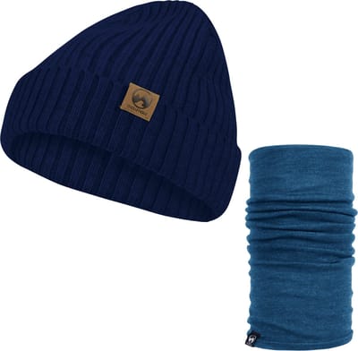 MowMow MERINO Muts + Merino Nekwarmer - Beanie - Heren - Dames - 2-Pack