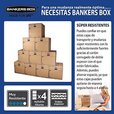 Robuuste Verhuisdozen met Handgrepen - Verpakking van 10 Stuks