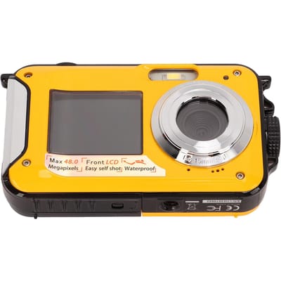 Full HD 2.7K 48MP 10ft Waterbestendige Onderwater Digitale Camera 16x Digitale Zoom Voor Achter Dubbel geel