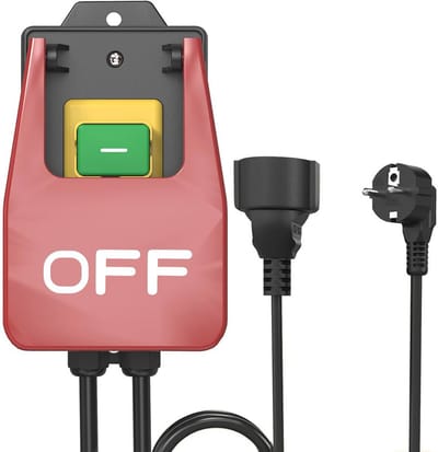 Eenfasige aan/uit-schakelaar 16 A - Noodschakelaar voor Freestafel en Elektrisch Gereedschap