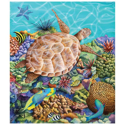 5D DIY diamant schilderij volledige ronde boor onderwaterwereld diamant borduurwerk kruissteek 20X30CM beige