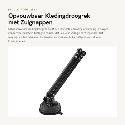 Dailygoods- Kledingdroogrek Ruimtebesparend - Opvouwbaar - Intrekbaar - Wandgemonteerd - 10 Haken - Geschikt voor Balkon/Badkamer - Kledinghanger