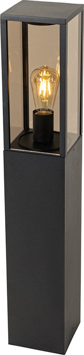 QAZQA charlois - Moderne Staande Buitenlamp | Staande Lamp voor buiten - 1 lichts - H 80 cm - Brons - Buitenverlichting