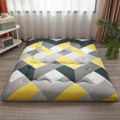 Vloermatras Tatami - Opvouwbaar Matras - Ontspannen Slapen - Verdikt Pluche - 90 x 200 cm - Grijs