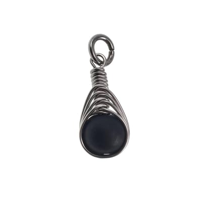 30mm x 10mm Matte Onyx Steen Hanger Dames - RVS - Handgemaakt Visgraattechniek Zwarte Steen Hanger