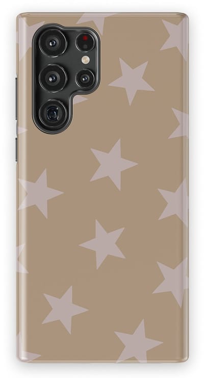 DripCase Hoesje Samsung Galaxy S22 Ultra | Sterren Design | Magnetisch Opladen | 2-in-1 Ontwerp | Stars Backcover Mocha Blush