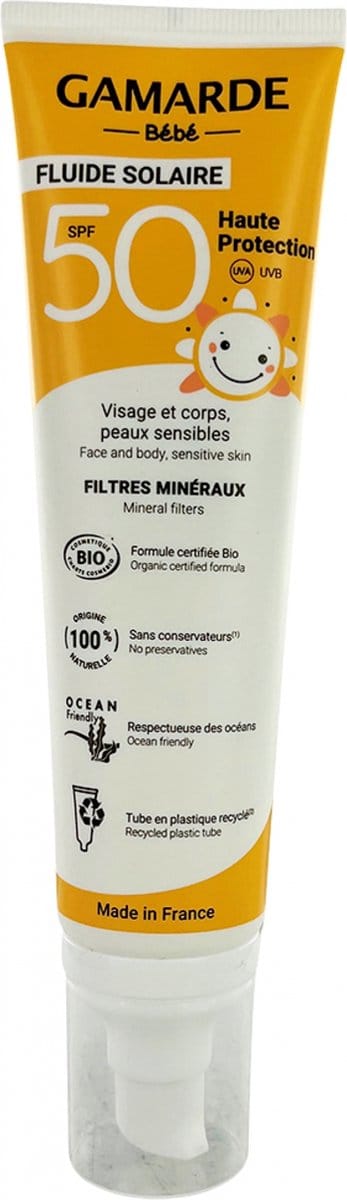 Gamarde Bébé Sun Care Fluid SPF50 Hoge Bescherming Organisch 100 ml