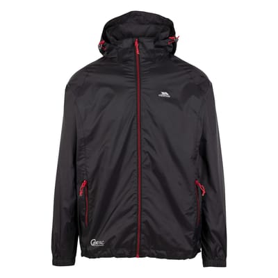 Trespass - Unisex Qikpac X Opbergbare Jas (Zwart/Rood)