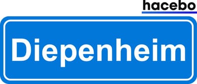 Hacebo - Plaatsnaam Sticker - 29x10 CM - Diepenheim sticker - Verkeersborden sticker - grappige cadeaus - Diepenheim
