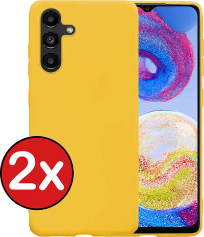 Hoesje - 2 Stuks - Geschikt voor Samsung Galaxy A04s - Sterk & Shockproof - Telefoonhoes - Back Cover - Case Siliconen - Telefoon Hoes - Geel