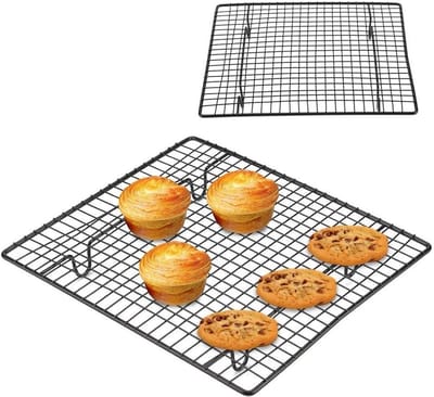 Roestvrijstalen bakplaat met anti-aanbaklaag voor koekjes, taarten en brood - 26 x 23 cm