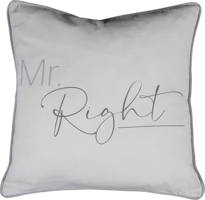Sierkussen - Organic Mr Right - Grijs - 45 Cm X 45 Cm