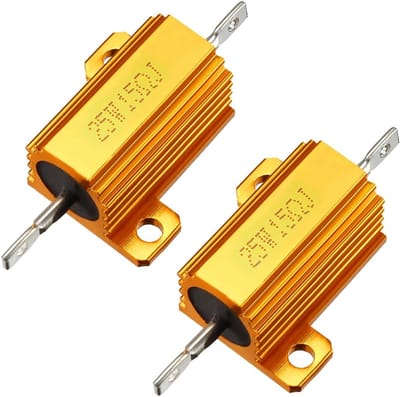 Kabelweerstanden Set - Aluminium Behuizing - Elektronica Projecten - 25 Watt Vermogen - 15 Ohm