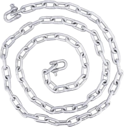 Gegalvaniseerde Ankerketting - Boot Ketting - Anker Beschermen - Met Anti-Off Sluitingen - 5/16 inch x 10ft - Zilver
