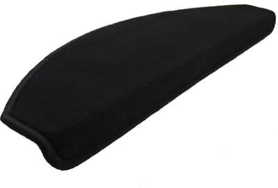 Elite Trapmatten - 15 stuks - Velours Zwart - 56x17x3,5cm - halve maantjes