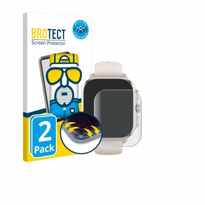 BROTECT - Screenprotector voor Huami Amazfit Cheetah (Square) - Folie Beschermfolie matte volledig dekking 2 Stuks