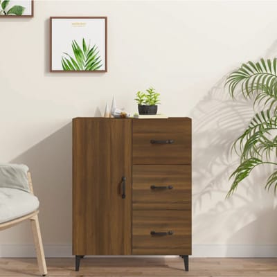 Dressoir 69,5x34x90 cm bewerkt hout sonoma eikenkleurig