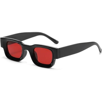 Nieuwste Designer Vierkante Zonnebril Dames Heren Oceaan Kleur Tinten Zonnebrillen Vrouwelijke Stijlvolle Rechthoekige Klinknagel Oculos De Sol W34170WW- black