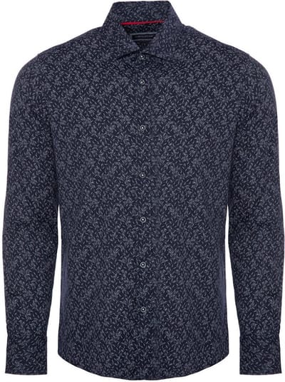 Casual Blauw Overhemd Print Lange Mouw Heren Carisma 8626 - M