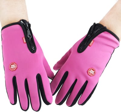 Handschoenen - Anti-slip - Touchscreen/touch-tip - Winter - Unisex - Maat L - Roze - Jonyx
