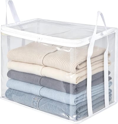 Verhuis Tassen - Opbergboxen Kleding - Spullen Organiseren - Stapelbaar Ontwerp - 38x24x32cm - Wit