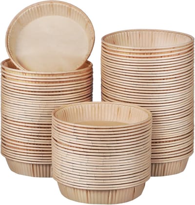 100 Stuks Mini Parchment Mallen voor Ronde Quiche - Antiaanbakvormen voor Taart en Gebak