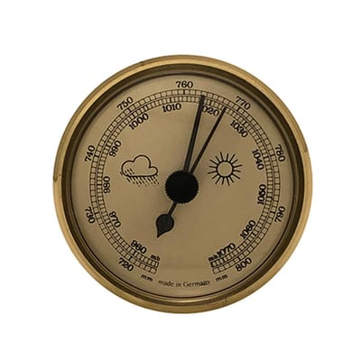 Barometer inbouwweerinstrument Ø 65mm, goud