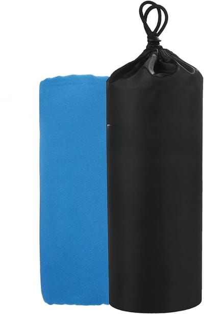 Famanu – Microvezel Sporthanddoeken Sneldrogende en Absorberende Gymhanddoek Workout Zweethanddoeken Voor Sportschool - Yoga - Camping - 3 Stuks 40 cm x 80 cm,Blauw +Paars +Grijs