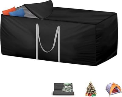 Zylo® Tuinkussenhoes - Tuinmeubelhoes - Tuinkussenhoes Opbergtas -150 x 60 x 80 cm - Zwart