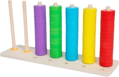 Houten Telraam - Rekenmachine Kinderen - Leren Tellen - Interactief Educatief - 288 cm Lengte - Kleurrijk
