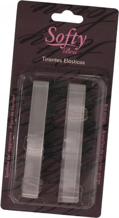 Softy 1 paar bh-bandjes transparant - invisible - bh straps onzichtbaar - plastic doorzichtig - kleurloos