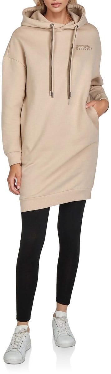 DENIMFY Dames Sweatshirt DFAnna bequem Beige XXL Volwassenen Sweatjurk - Truijurk