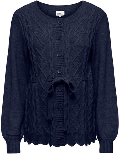 ONLY - OLMKALLU L/S O-NECK BELT CARDIGAN KNT - Dames - Cardigans