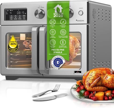 Mini-oven 4-in-1 | Heteluchtoven en Airfryer XXL met Draaispies en Accessoires | 32L