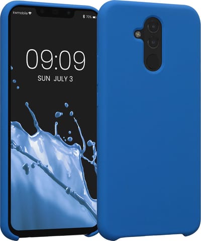 kwmobile telefoonhoesje geschikt voor Huawei Mate 20 Lite - Hoesje met siliconen coating - Smartphone case in rifblauw