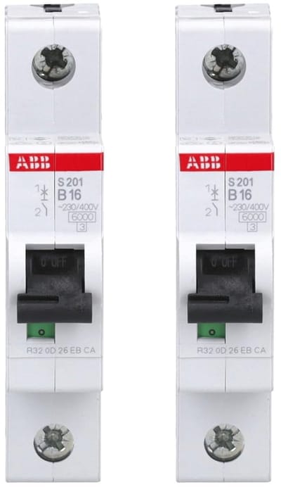 Zekeringsautomaat 16A - 2er Blister - DIN VDE 0641/T 11 - 6 kA