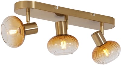 QAZQA teddy - Moderne Plafondspot | Spotje | Opbouwspot - 3 lichts - L 49.5 cm - Goud - Woonkamer | Slaapkamer | Keuken