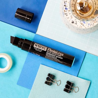 Permanente Marker - Aluminium Pen - Schrijven op Oppervlakken - Robuuste Behuizing - 1.0-1.9mm - Zwart