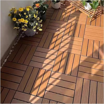 Vloertegels - Tuintegels Terrastegels - Buitenruimte Verfraaien - Eenvoudig Kliksysteem - 30x30cm 13 Stuks - Lichtbruin