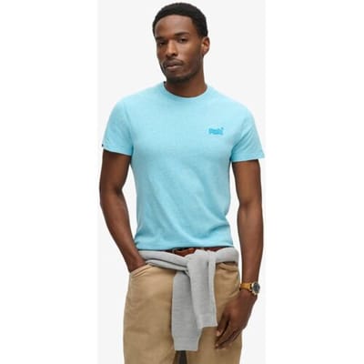 Men's Superdry Vintage Logo Embroidered T-Shirt in Blue