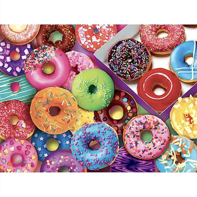 TOPMO- Donuts- 40 x 50 CM - Diamond painting pakket - HQ Diamond Painting - VOLLEDIG dekkend - Diamant Schilderen - voor Volwassenen – ROND