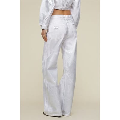 Lois Skater Loose Silver Foil Size: W30 | Wide-Leg & Flared Pants Outlet | Dames | Zilver