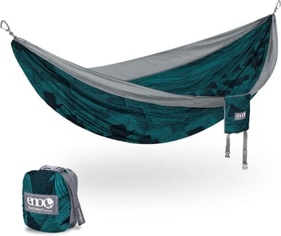 Dubbele Hangmat - Kampeer Hangmat - Ontspannen Buiten - Lichtgewicht Nylon Stof - 290 x 192 cm - Bergen naar Zee/Grijs