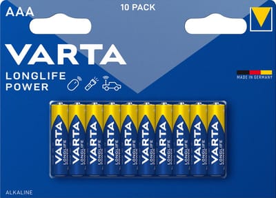 10 Batterijen AAA | Alkaline - Batteries Varta | Batterij – 10 pack – Universele batterij – 1.5 Volt – LR03