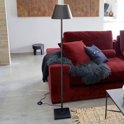 LOBERON Staande lamp Marjan zwart